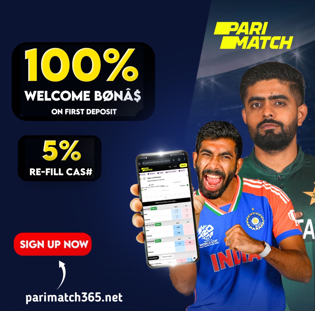 Parimatch 100% Welcome Bonus - Cricket & Sports